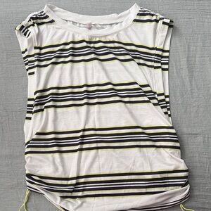 FP Movement by Free People Black and White Striped Muscle Tee